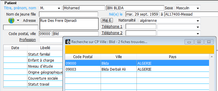 code postaux Algérie